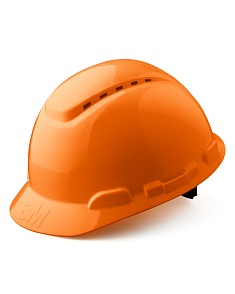 Каска H-700C (H-700C-OR) защитная с вентиляцией 3M оранжевая